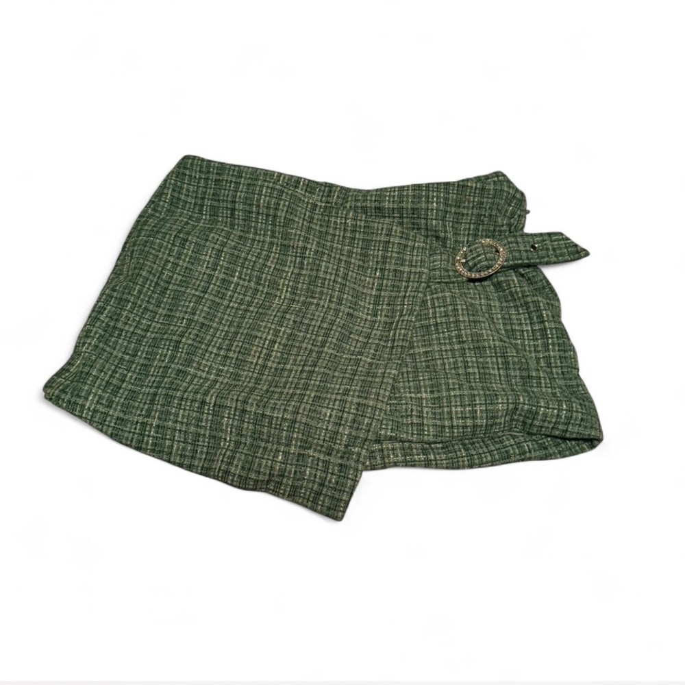 Green Plaid Women's Skort